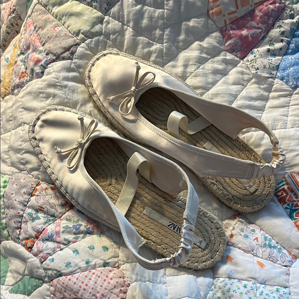 Zara ballet flats silk